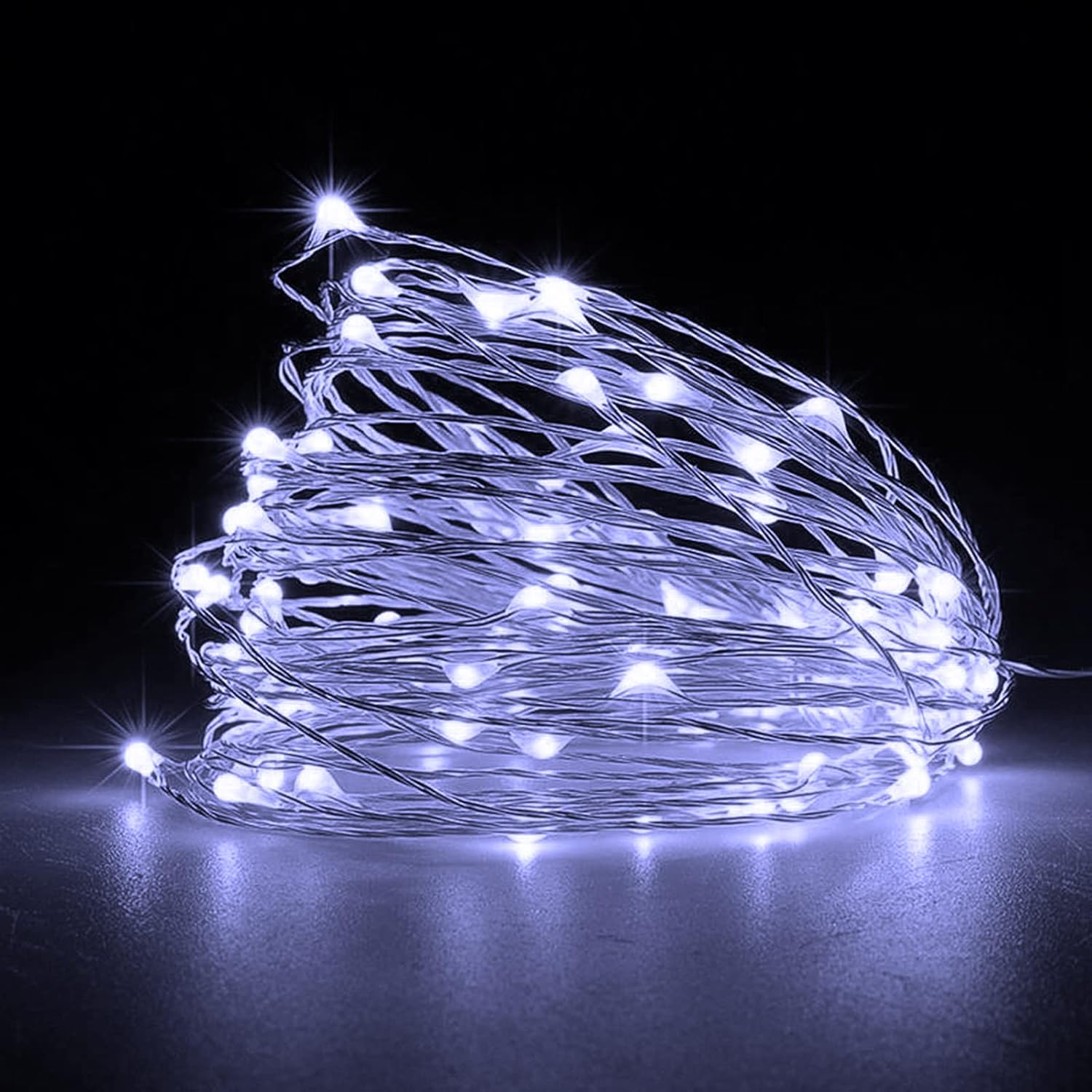 Fairy Lights, 50 LED Battery Operated String Lights Copper Wire Light for Indoor Outdoor Lighting, Bedroom, Wedding Decor, Party, Christmas, Tree Decoration(5M/16Ft,Warmwhite)