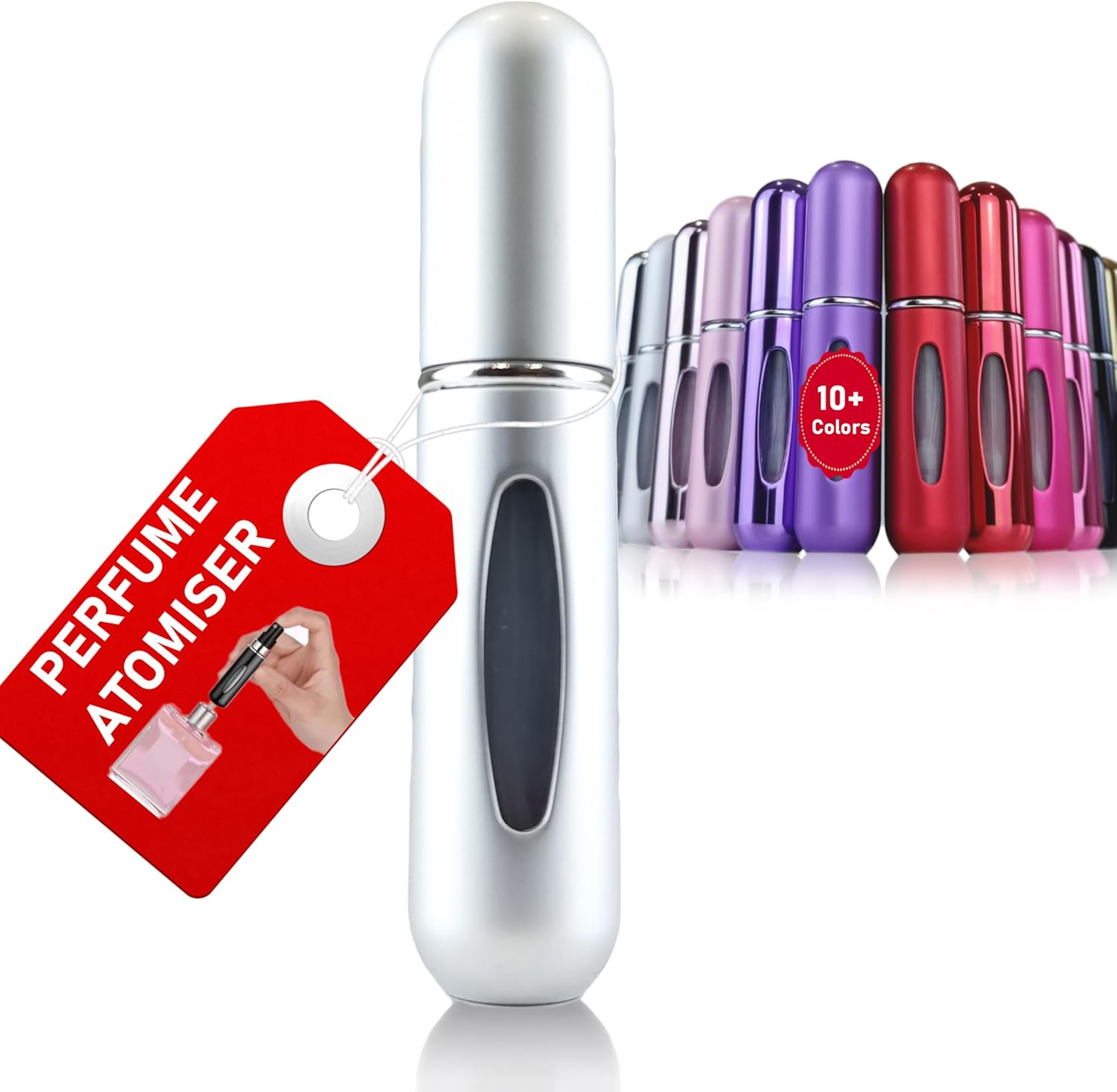 Perfume Atomiser - Travel Essential, Refillable Perfume Travel Bottle, Atomiser Spray Bottle (5 Ml) 18 Colors, Piano Black