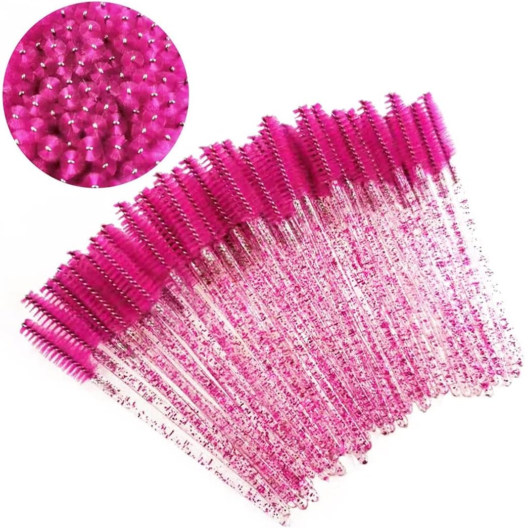 50 Pcs Eyelash Mascara Brushes, Wands Applicator Eyebrow Brush Makeup Kit, Eyebrow Castor Oil Brush Makeup Tool