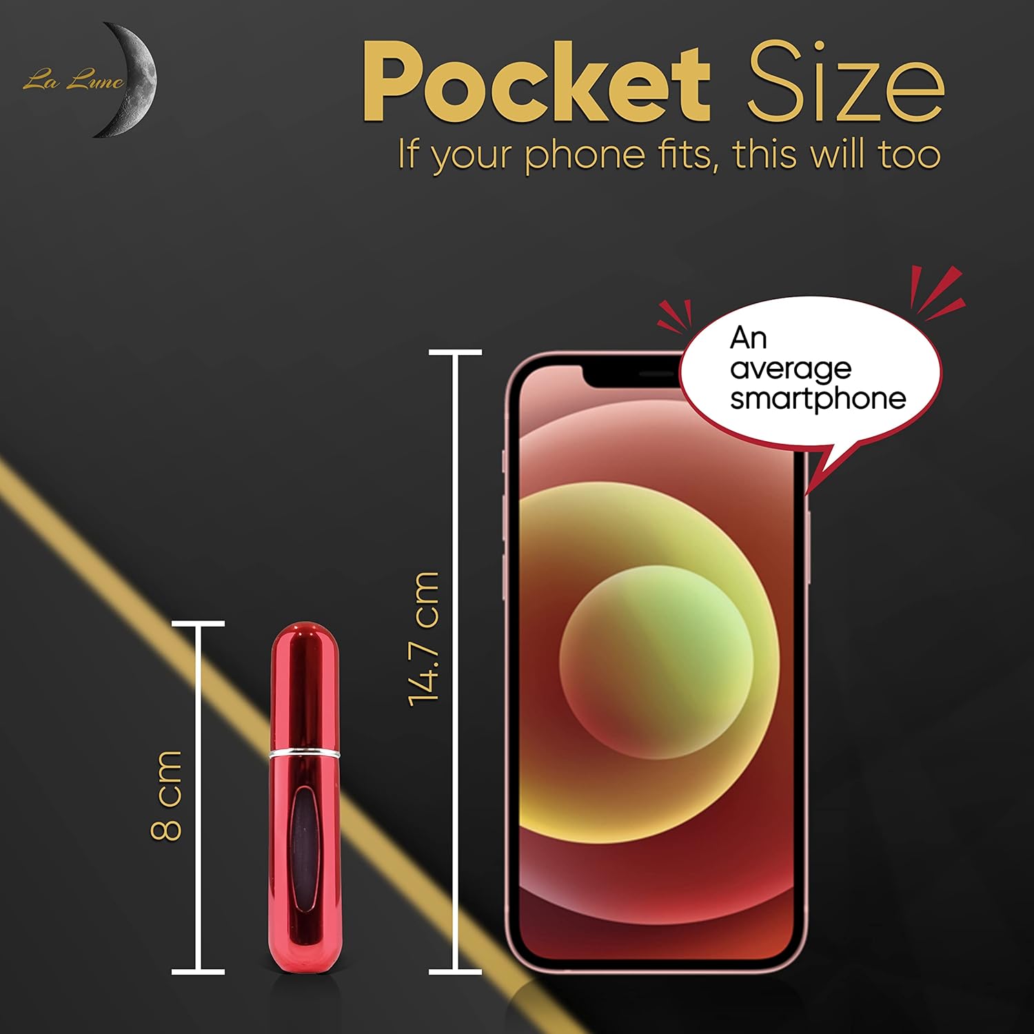 Perfume Atomiser - Travel Essential, Refillable Perfume Travel Bottle, Atomiser Spray Bottle (5 Ml) 18 Colors, Piano Black