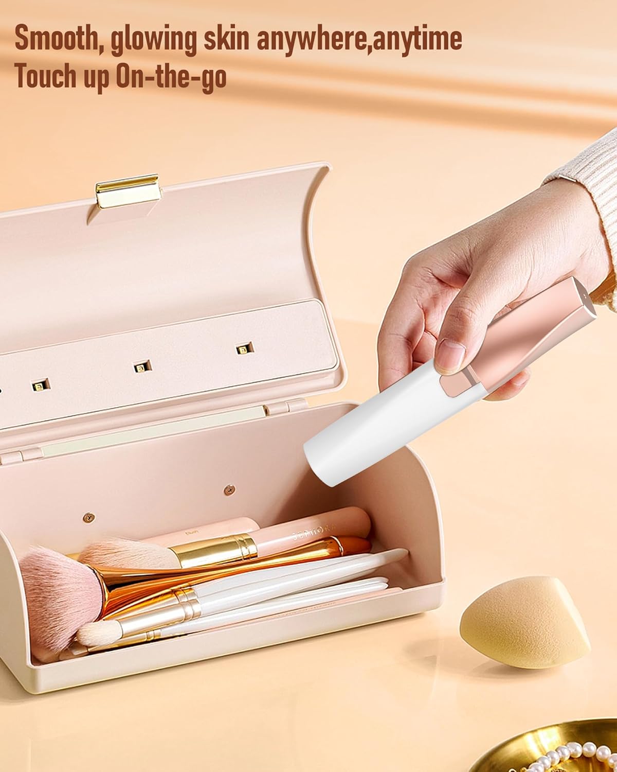 Eyebrow & Facial Hair Trimmer for Women: 2 In1 Rechargeable Facial Hair Removal and Eyebrow Shaver, Painless Shaving with Built-In LED Light - Perfect for Face, Lips, and Body