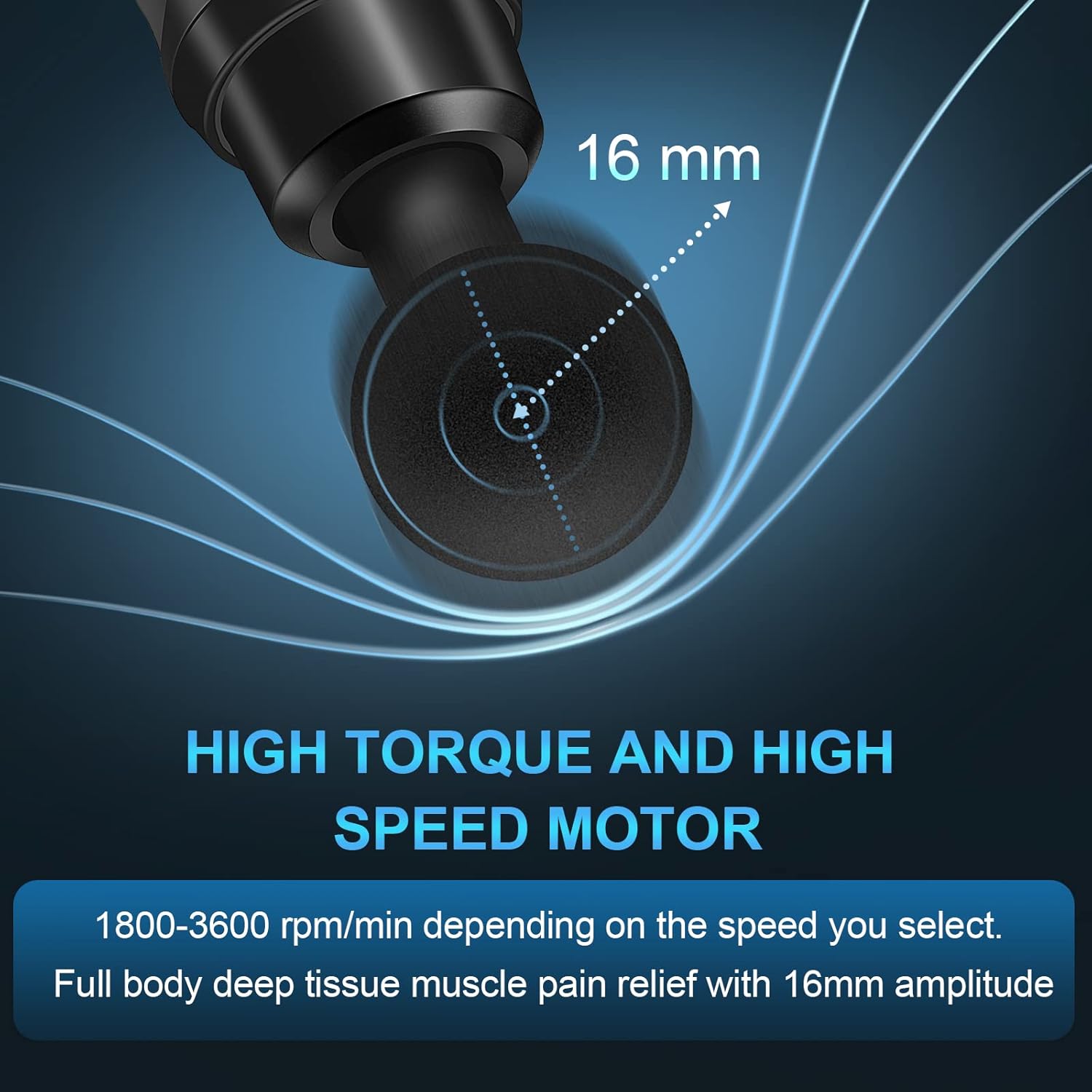 Massage Gun Deep Tissue, Muscle Percussion Massager with 30 Speeds Quiet Hand Massagers with LCD Touch Screen 10 Heads for Shoulder Body Back Relaxation (Black)