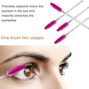 50 Pcs Eyelash Mascara Brushes, Wands Applicator Eyebrow Brush Makeup Kit, Eyebrow Castor Oil Brush Makeup Tool