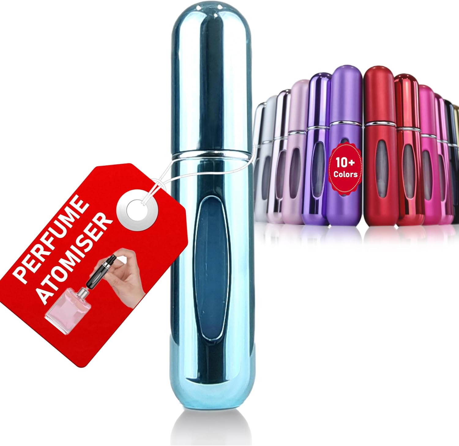 Perfume Atomiser - Travel Essential, Refillable Perfume Travel Bottle, Atomiser Spray Bottle (5 Ml) 18 Colors, Piano Black