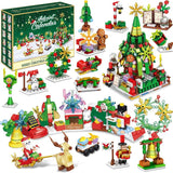 Christmas Advent Calendar 2025 Building Blocks for Kids & Adults - 24 Pack Assembly Puzzles with Christmas Tree, Reindeer Sleigh & Train - High-Quality Materials - Perfect Gift for Block Lovers