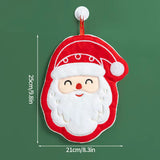 2026 Xmas Santa Claus Snowman Shape Towels Merry Christmas Hand Towel Thickened Absorbent Kitchen Hanging Towels Wipe Cloth