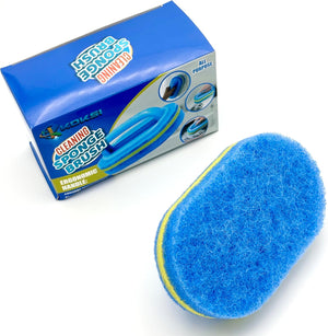 Cleaning Brush for Bathroom Kitchen Bathtub Toilet Cleaner All Purpose Shower Sponge Scrubbing Brush with Ergonomic Handle