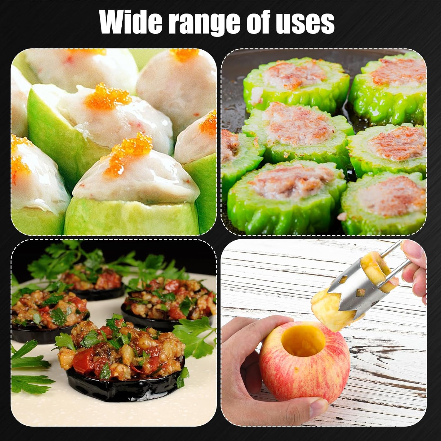 EzyBuy Universal Stainless Steel Fruit & Vegetable Corer – Apple, Pepper & Seed Removal Tool | Premium Kitchen Gadget