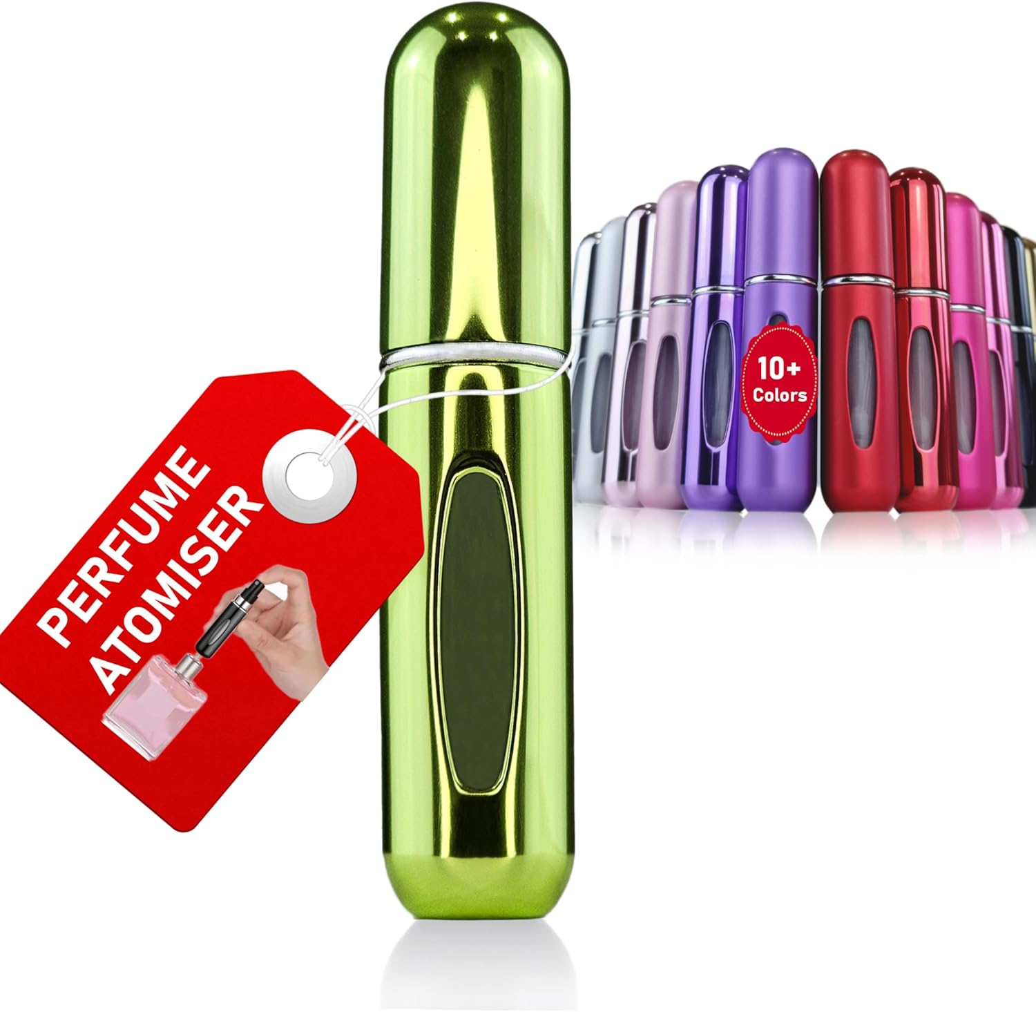 Perfume Atomiser - Travel Essential, Refillable Perfume Travel Bottle, Atomiser Spray Bottle (5 Ml) 18 Colors, Piano Black