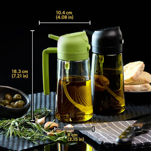 Kitchen Oil Spray 470 Ml | 2 in 1 Dispenser Oil Spray | Oil Spray Air Fryer | Oil Spray Sprayer | Oil Sprayer | Oil Spray | Oil Dispenser