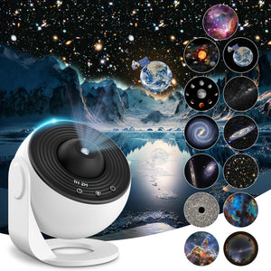 13 in 1 Planetarium Star Projector,  Realistic Galaxy Light Projector with 12 Planet Discs, Starry Sky Night Light Projector Lamp, Moon Night Light for Kids Adults Ceiling Bedroom Living Room