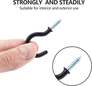 36PCS Metal Ceiling Hooks 1-1/4 Inch Multipurpose Vinyl Coated Screw-In Wall Hooks for Hanging Plants, Cups, Utensils, Lights and Stuff Great for Indoor & Outdoor Use