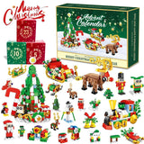 Christmas Advent Calendar 2025 Building Blocks for Kids & Adults - 24 Pack Assembly Puzzles with Christmas Tree, Reindeer Sleigh & Train - High-Quality Materials - Perfect Gift for Block Lovers