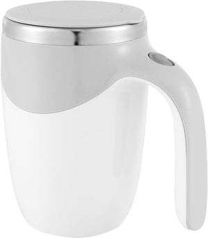 Stainless Steel Self Stirring Coffee Mug with Lid, 380ML Rechargeable Auto Magnetic Mug, Portable Auto Mixing Cup, Magnetic Hot Beverage Mixer for Coffee/Milk/Tea/Hot Chocolat/Latte/Mocha