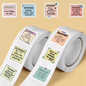 500PCS Reminder Note Roll Roll Stickers Refrigerator for Stationery Laptop Luggage Modern Phone Waterproof Computer Sticker
