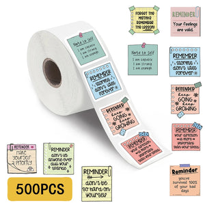 500PCS Reminder Note Roll Roll Stickers Refrigerator for Stationery Laptop Luggage Modern Phone Waterproof Computer Sticker