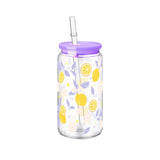 16Oz Cute Bow Plastic Cup with Lid Bow Cherry Graffiti Pattern Water Bottle for Kitchen Coffee Straw Cups Beverage Juice Cups ﻿