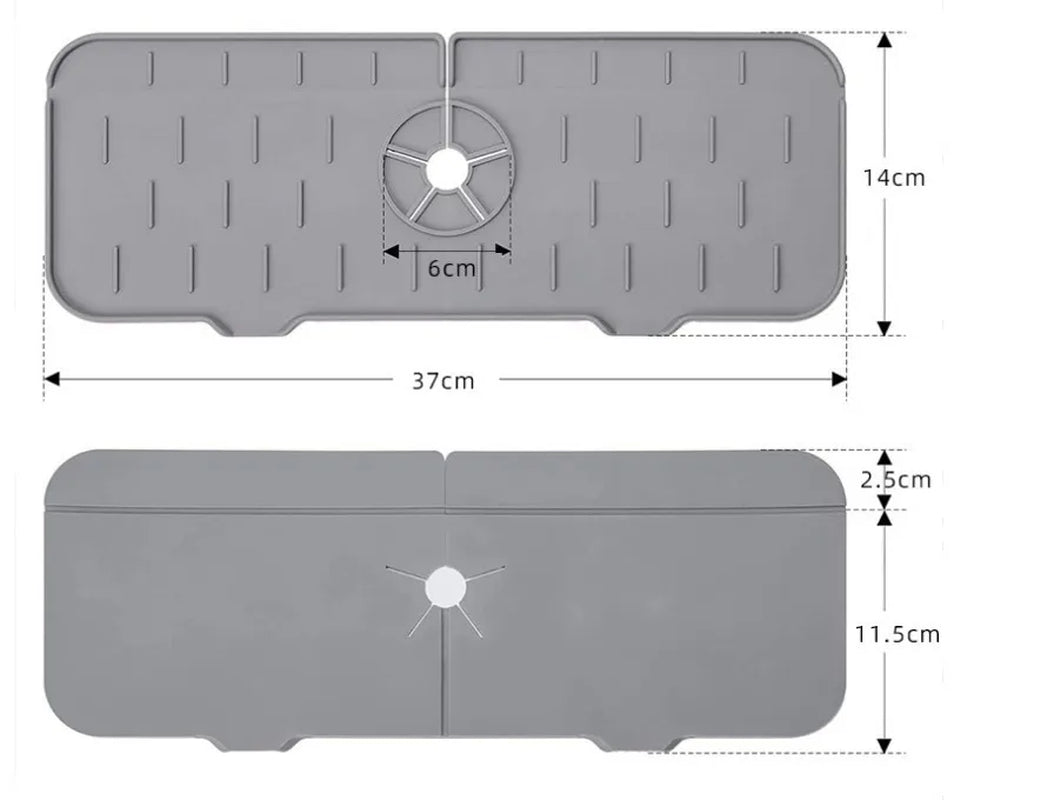 Food Grade Silicone Faucet Splashproof Water Pad Absorbent Pad Sink Anti-Spray and Drain Water Retaining Pad Kitchen Accessories