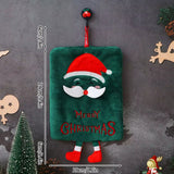 2026 Xmas Santa Claus Snowman Shape Towels Merry Christmas Hand Towel Thickened Absorbent Kitchen Hanging Towels Wipe Cloth