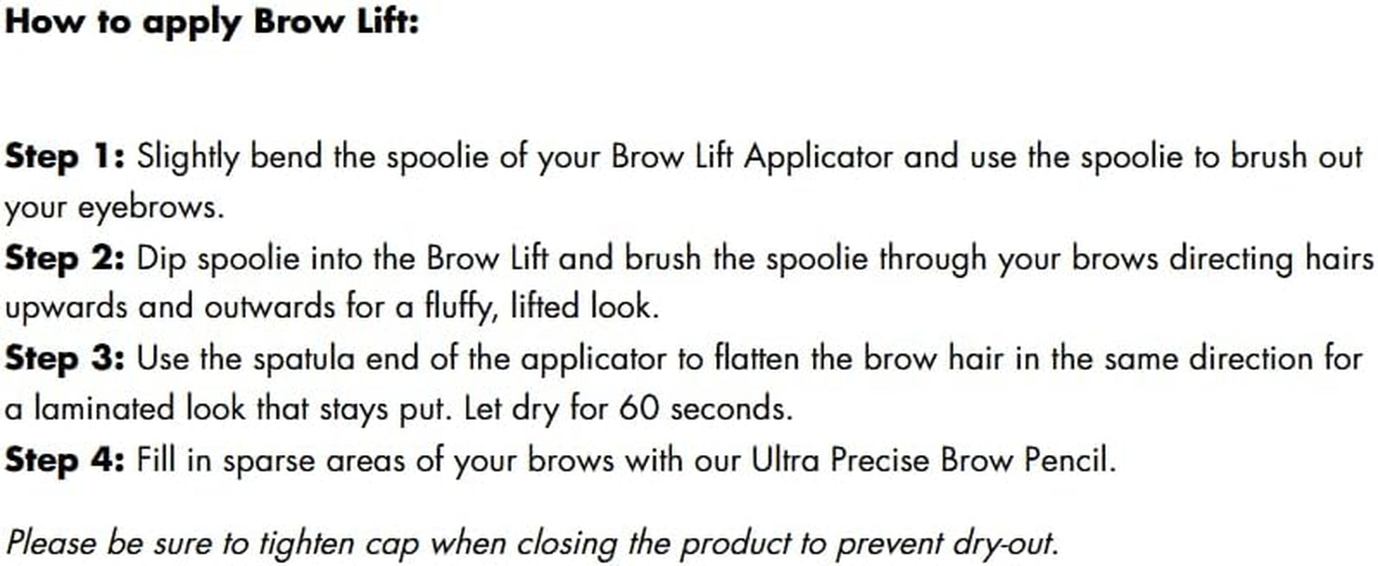 Brow Lift, Clear Eyebrow Shaping Wax for Holding Brows in Place, Creates a Fluffy Feathered Look