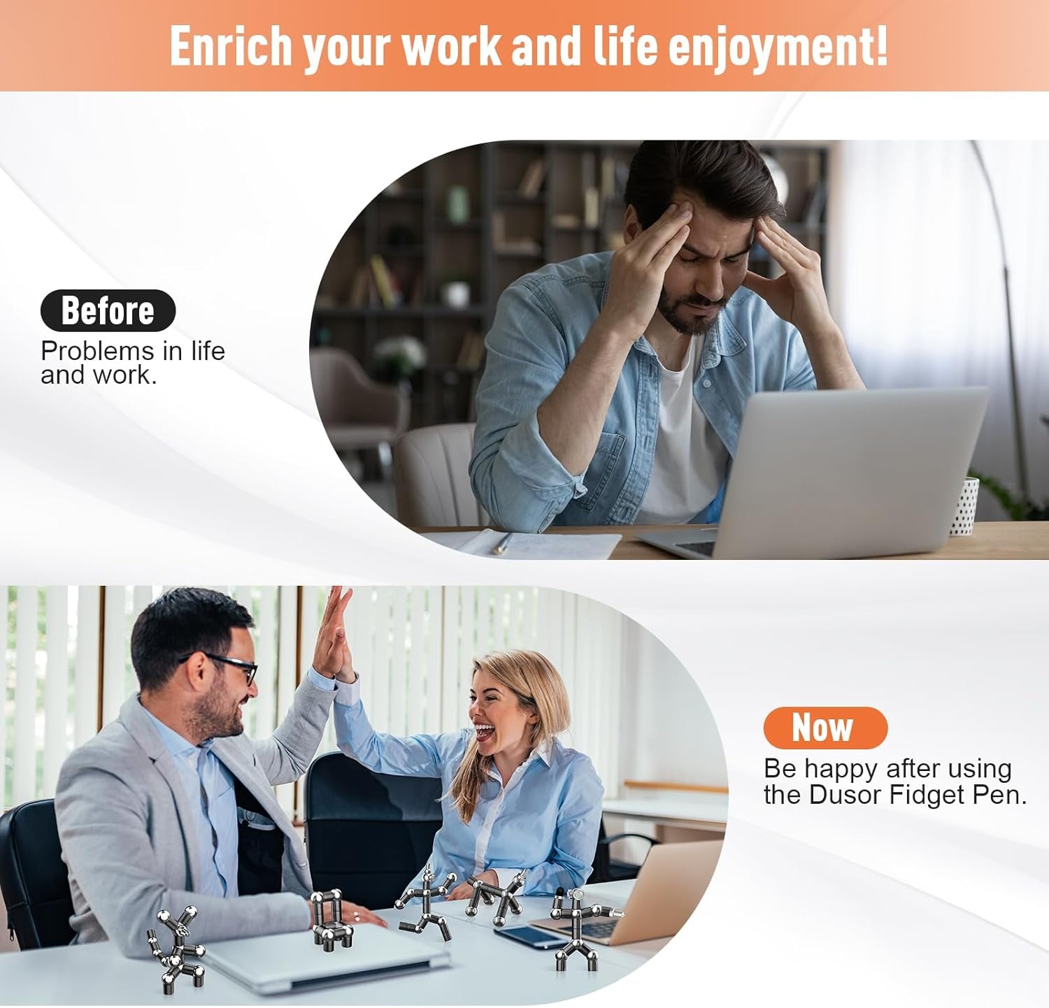 Gifts for Men, Magnetic Fidget Pen, Birthday Gifts for Men Women, Stocking Fillers for Men Kids, Mens Gifts for Christmas, Secret Santa Gifts, Dad Gifts for Him, Gifts for Teenage Girls Boys