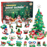 Christmas Advent Calendar 2025 Building Blocks for Kids & Adults - 24 Pack Assembly Puzzles with Christmas Tree, Reindeer Sleigh & Train - High-Quality Materials - Perfect Gift for Block Lovers