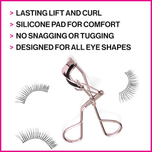 High on Lash, Eyelash Curler for Long Lasting Lifted Lashes, Bouncy and Soft Silicone Pad for a Safe No-Pinching, No-Pulling Experience, Travel-Friendly
