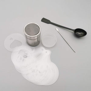 Stainless Steel Chocolate Shaker Duster, 16 Cappuccino Coffee Barista Stencils C