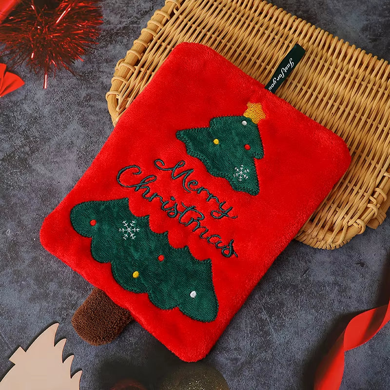 2026 Xmas Santa Claus Snowman Shape Towels Merry Christmas Hand Towel Thickened Absorbent Kitchen Hanging Towels Wipe Cloth